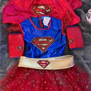 Girls Superhero Kids Costume - Blue and Red